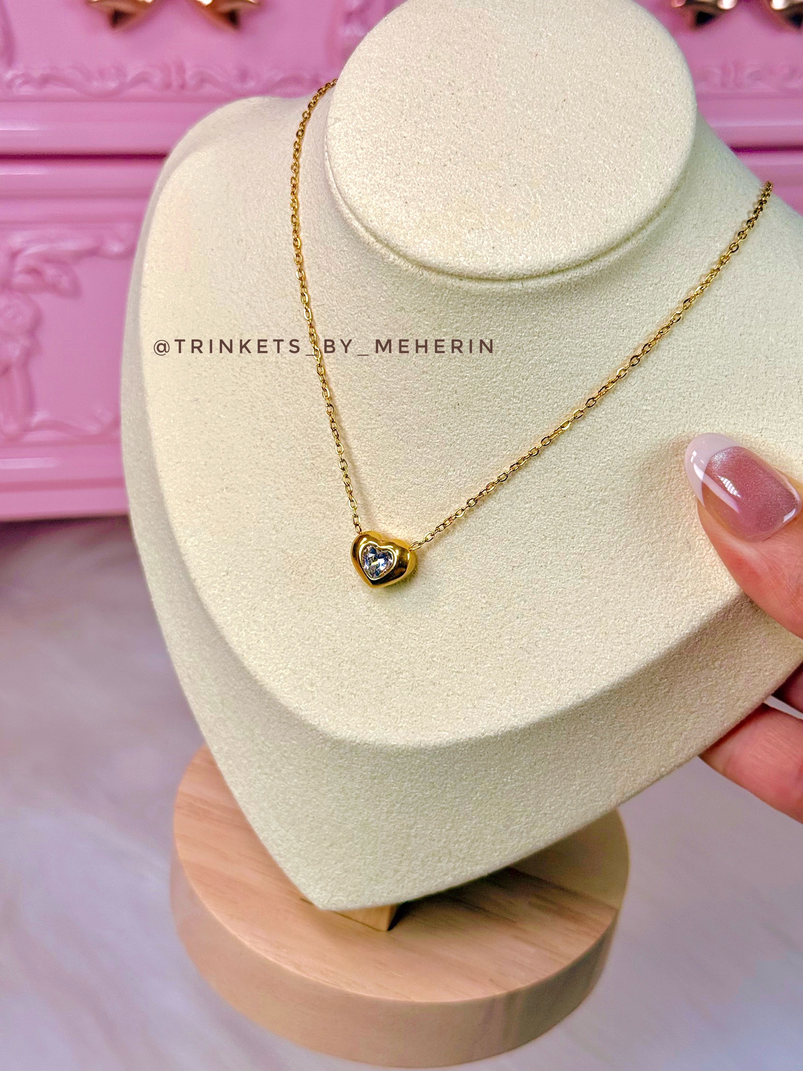 Mini heart with stone neckpiece_img_1