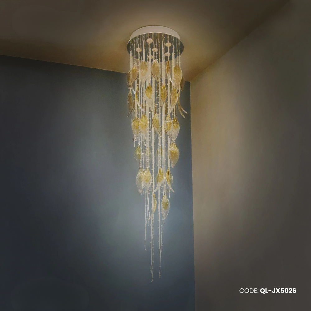 Qulik Modern Nordic Crystal Chandelier Decoration Pendant Hanging LED Ceiling Light (QL-JX5026)_img_0
