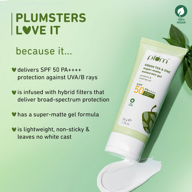Plum Green & zinc super matte Sunscreen gel SPF 50PA+++_img_1