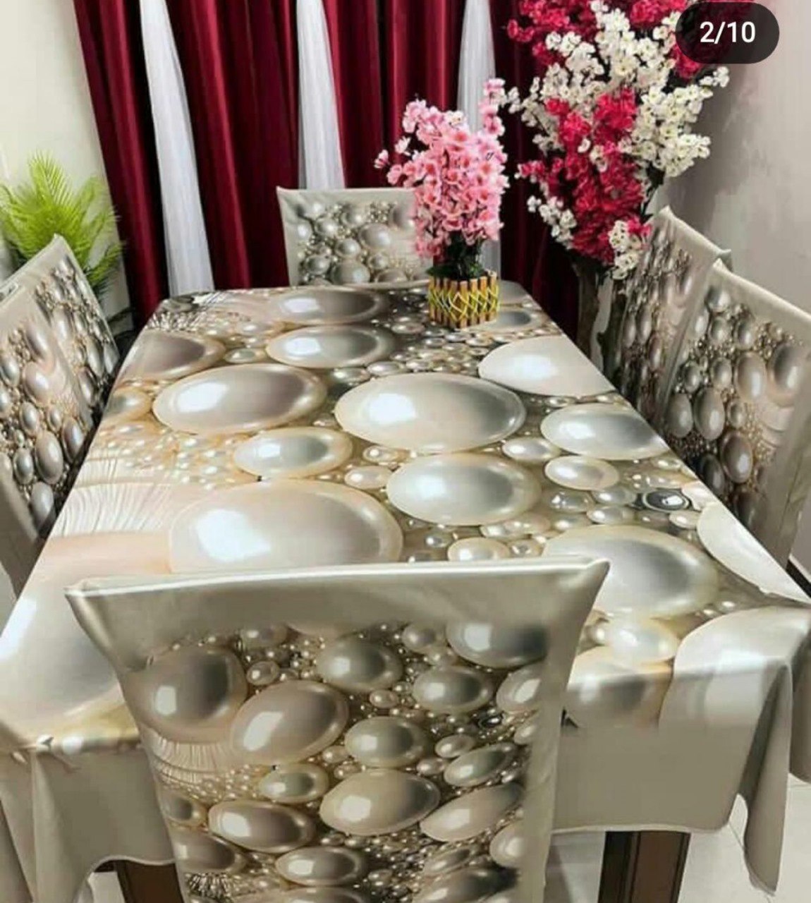চমৎকার 3D প্রিন্টেড টেবিল ক্লথ সেট:_img_1