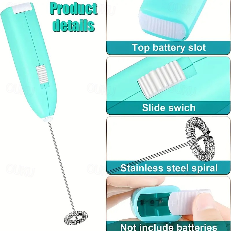 Mini Portable Hand Blender For Lassi. Milk. Coffee. Mixer_img_3