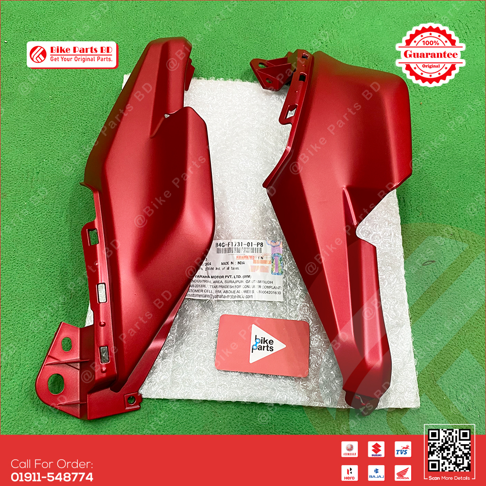 Back Panel for Yamaha FZS V3 (Mat Red) bike.