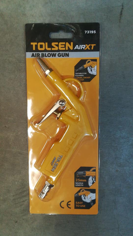 TOLSEN 73195 Air Blow Gun, 20cm Overall, 25mm Nozzle, CE Approved, For Cleaning Liquid, Swarf & Dust | Model: 73195_img_1