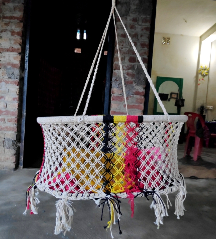 বাচ্চাদের সুতার তৈরি দোলনা- Dolna Baby Cardel Mixed Jute Up To 30Kg For Children'S - Image 1