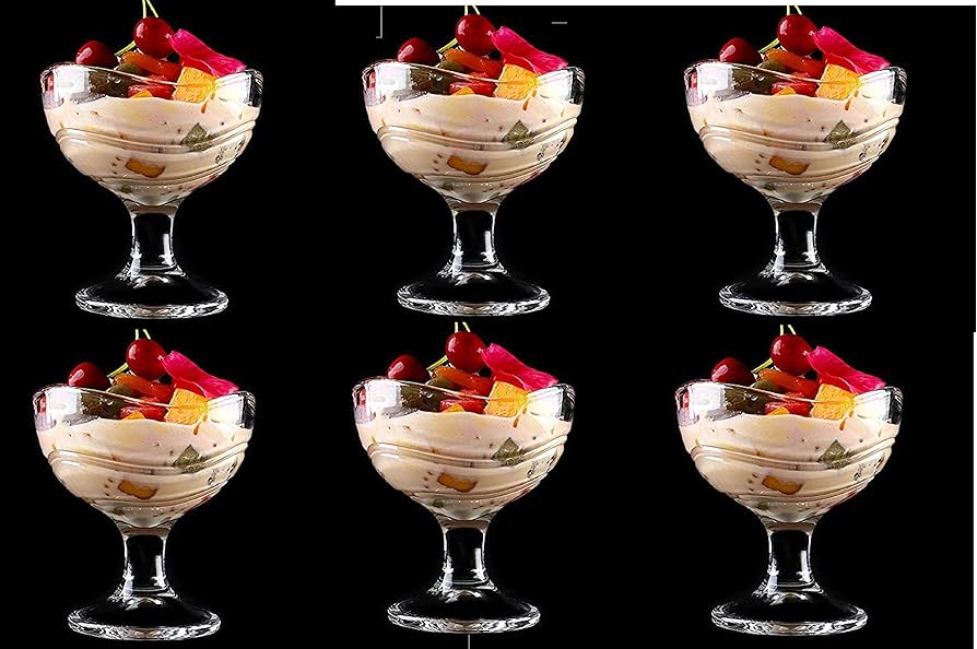 Crystal Glass Firni Set/Bati Set/Firni Bati Set-6 Pcs set -N007 Bati - Image 2