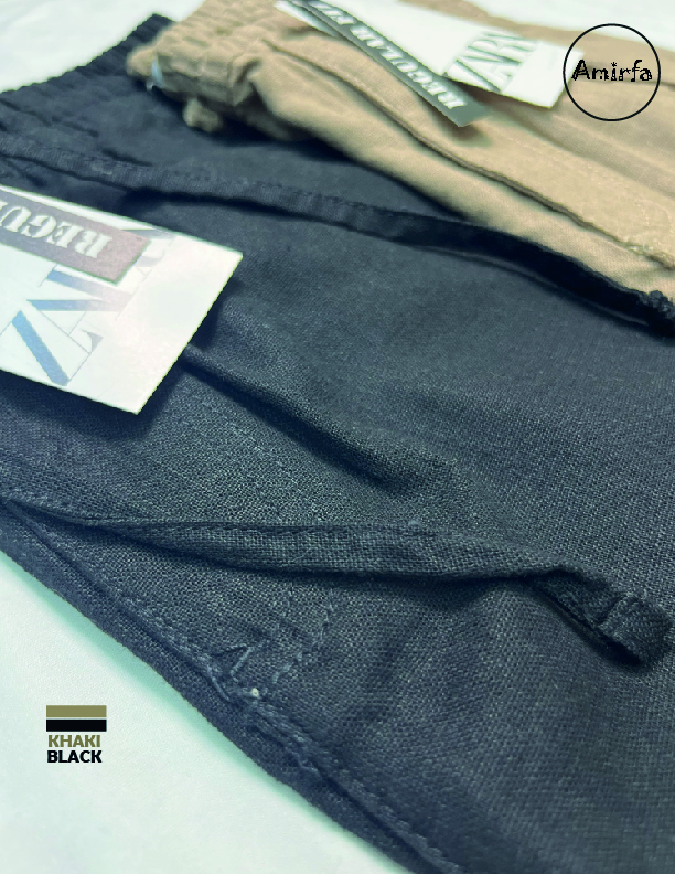Khaki + Black Combo – Premium Ramie Cotton Trousers ._img_4