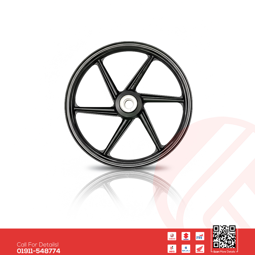 Alloy Rim (Rear) for Yamaha FZS V1, FZS V2 (Single Disk) Fazer V1, Fazer V2 bike.