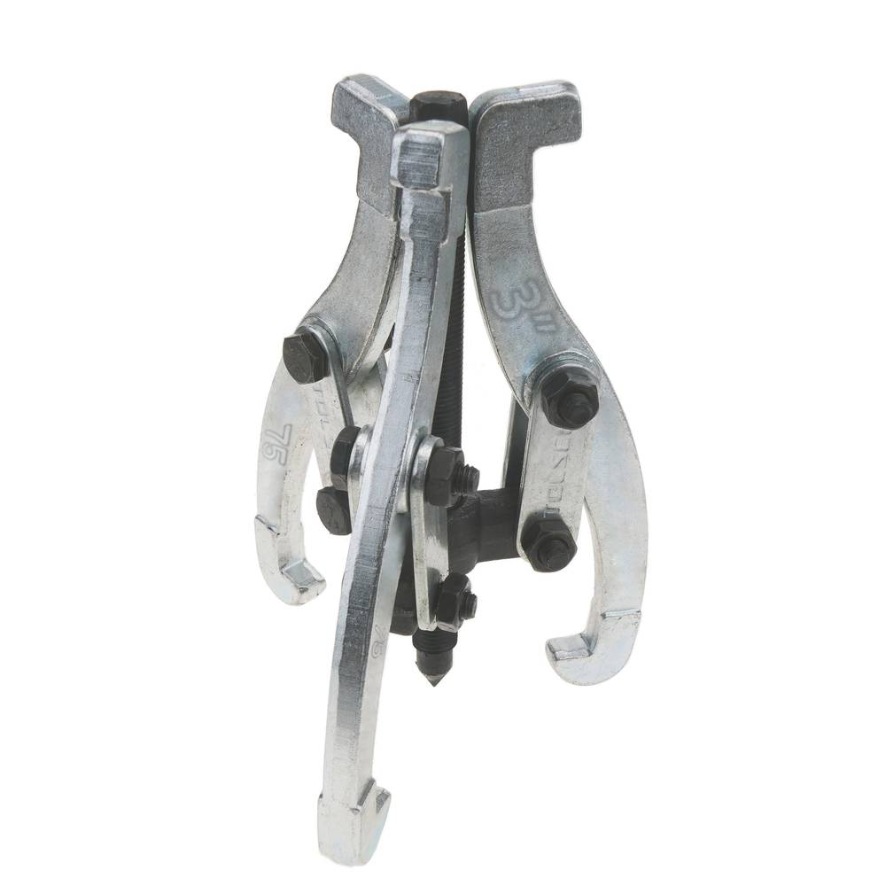 TOLSEN 65010 3" 3-Jaw Gear Puller, Adjustable, Forged Steel, Zinc Plated | Model: 65010