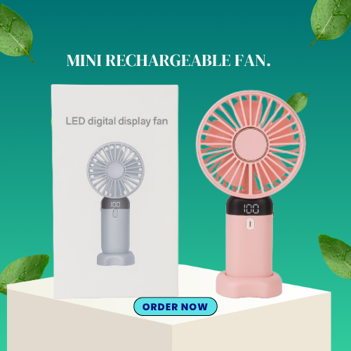 Mini LED Display Fan.