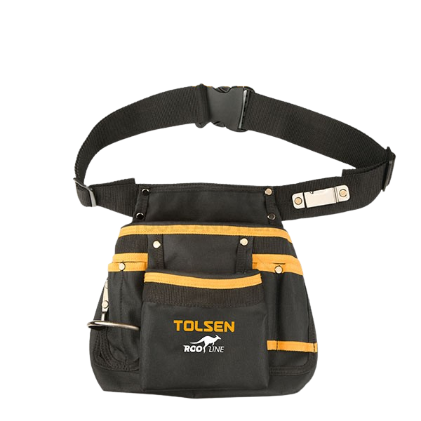 TOLSEN 80120 Tool Pouch, ROO Line, 11 Pockets, Hammer Loop, Tape Clasp, Adjustable Strap, Model: 80120_img_1