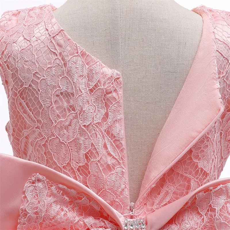 Baby Girls Princess Lace Bow Party Dress with Headband (0 to 4 years)_img_16