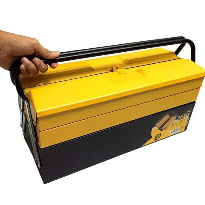 TOLSEN 80212 Steel Tool Box, 17", 3 Layer Heavy Duty (495x200x290mm), Model: 80212_img_2