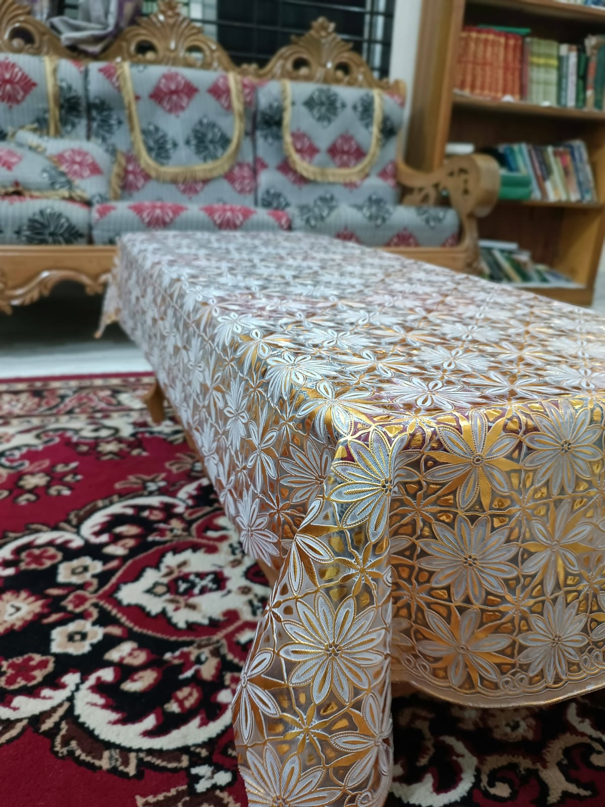 Tablecloth Tea Cup Mat Table Cover - 46'' by 27' inches -royel tea - Image 2