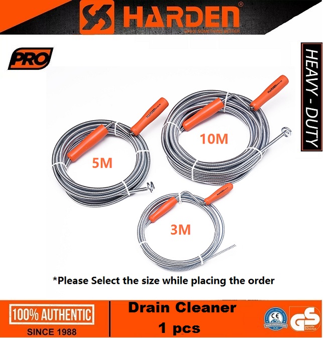 HARDEN Spring Drain Cleaner (3M x 6mm | 5M x 9mm | 10M x 9mm) | 601003 | 601005 | 601010_img_0