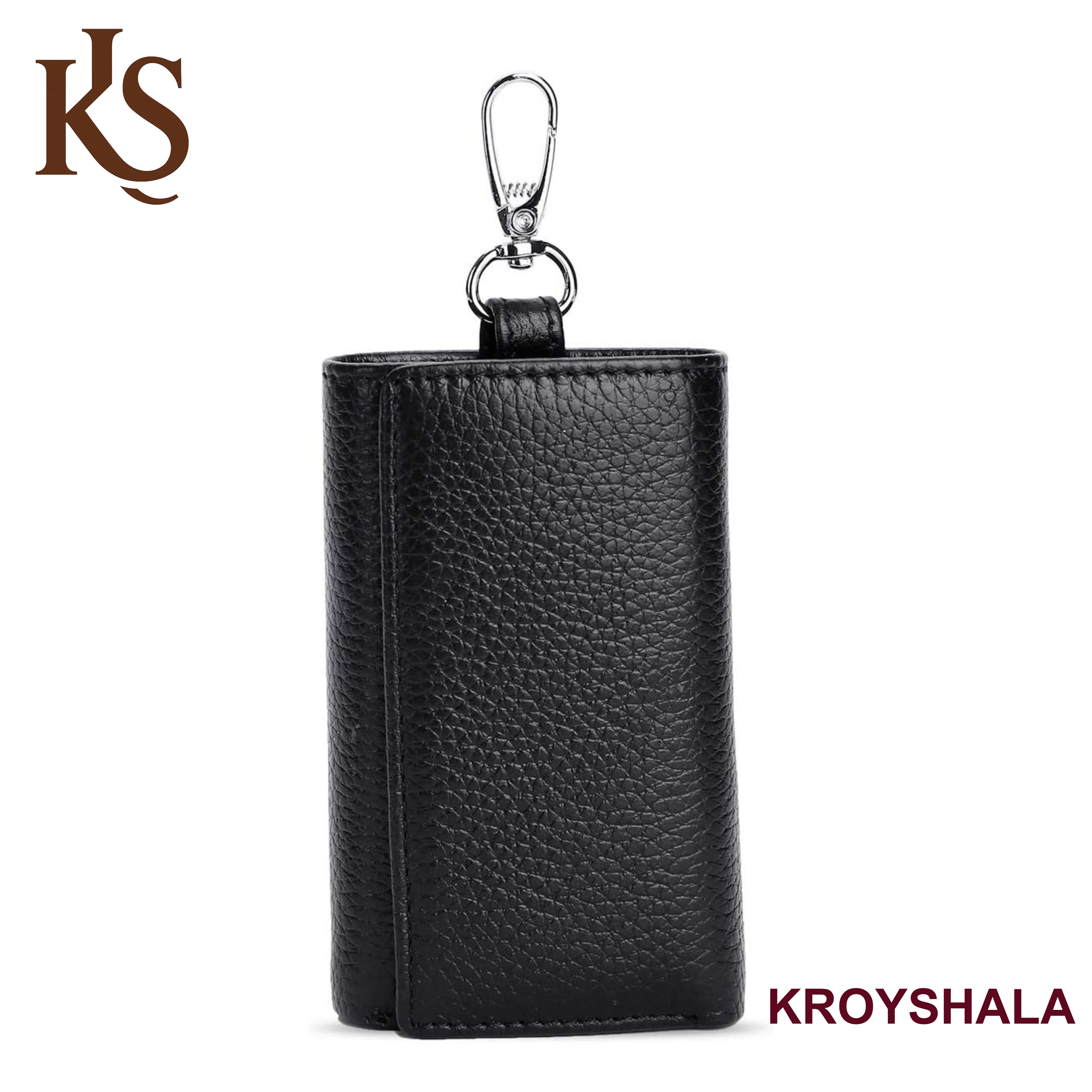 KROYSHALA Black & Chocolate Key Ring Holder Folding Key Ring For Bikers , Key Ring For Lockers Wallet For Men_img_10