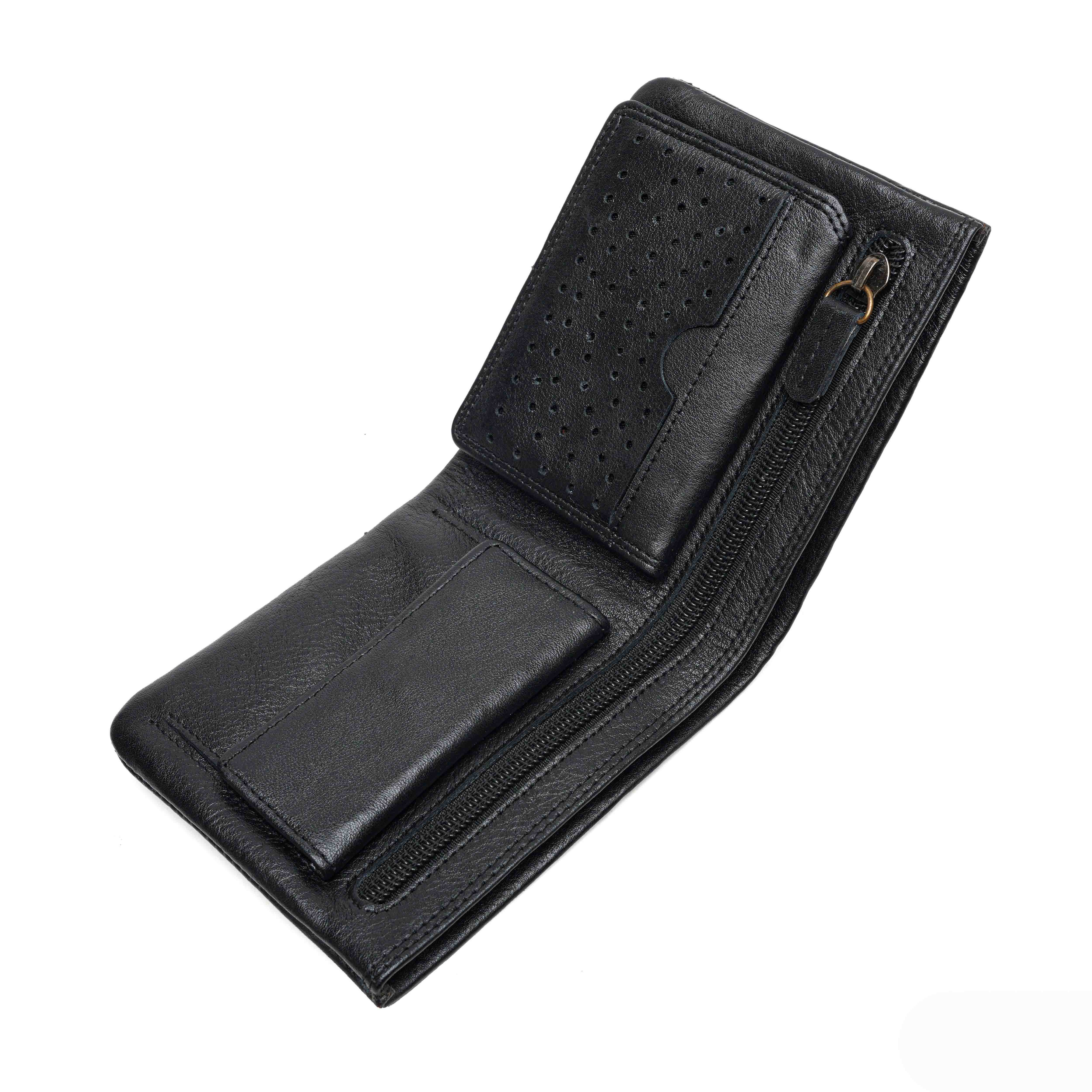 Kroyshala Men's Leather Wallet – Slim Bifold Design – Brown – Genuine Leather_img_5