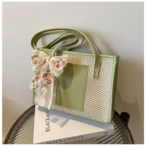 Denim Patchwork Top Handle Crossbody image 2