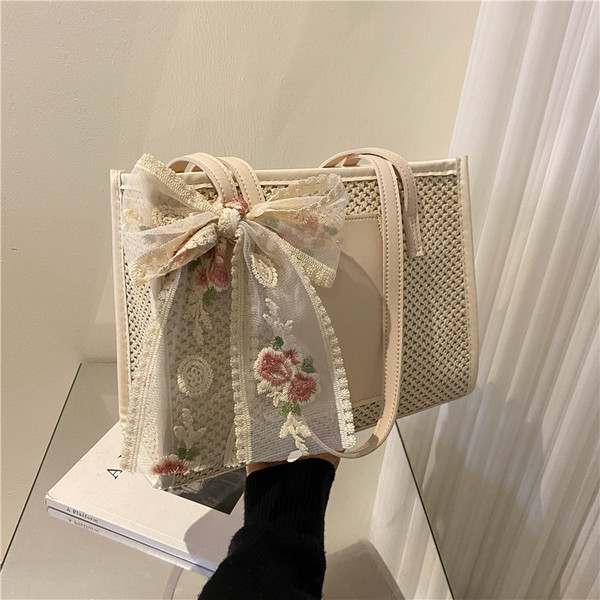 Denim Patchwork Top Handle Crossbody image 2