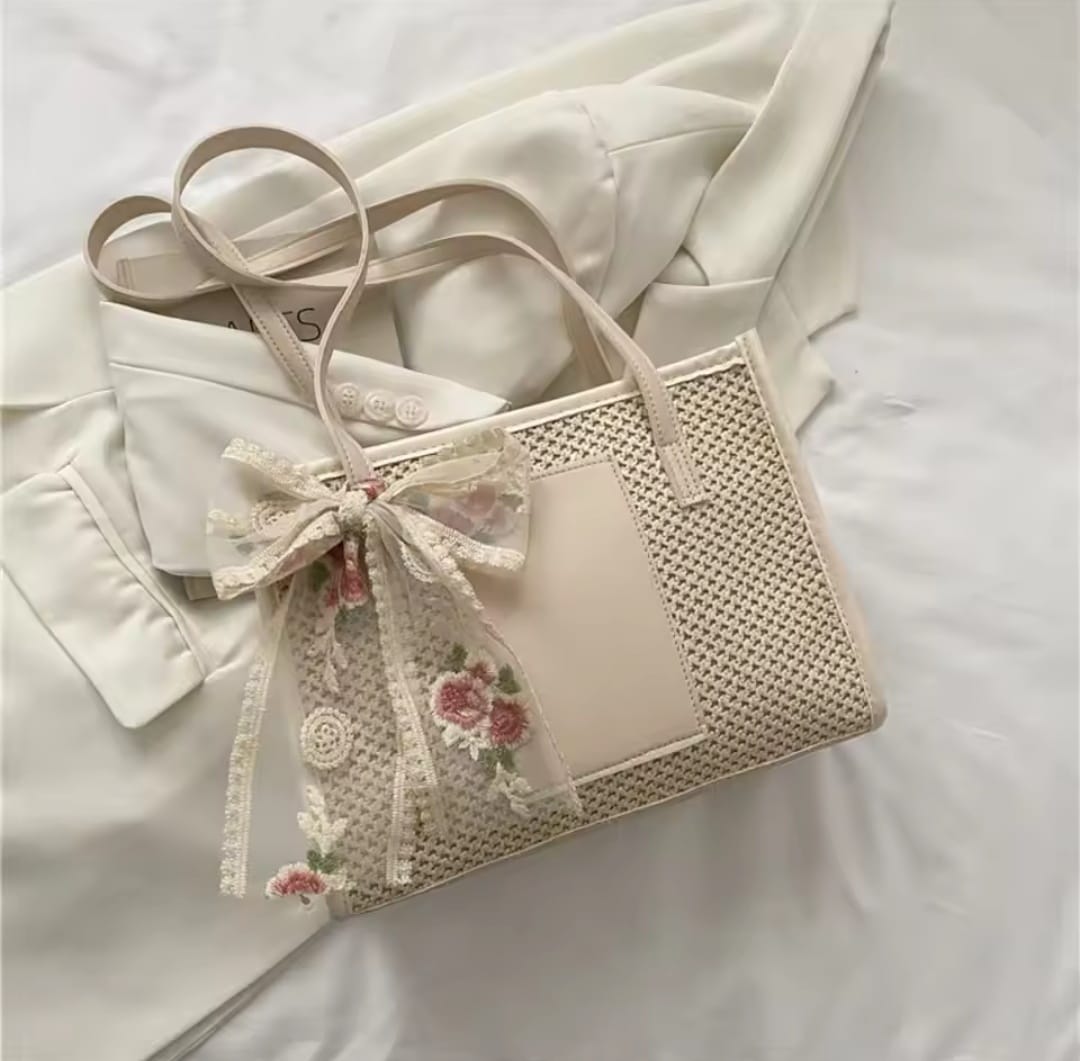 Denim Patchwork Top Handle Crossbody image 4
