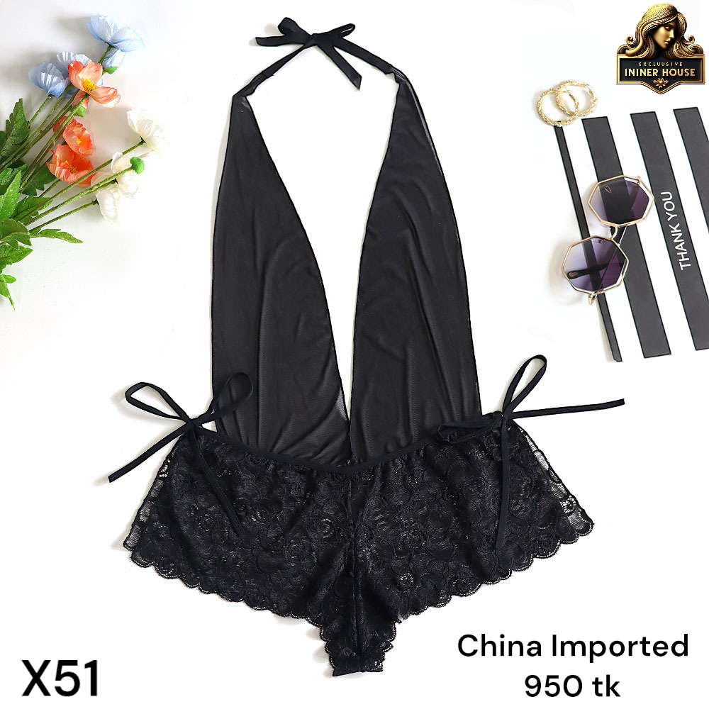 Luxury Sheer Mesh Lace Teddy Bodysuit – Elegant & Seductive Lingerie for Plus Size_img_5