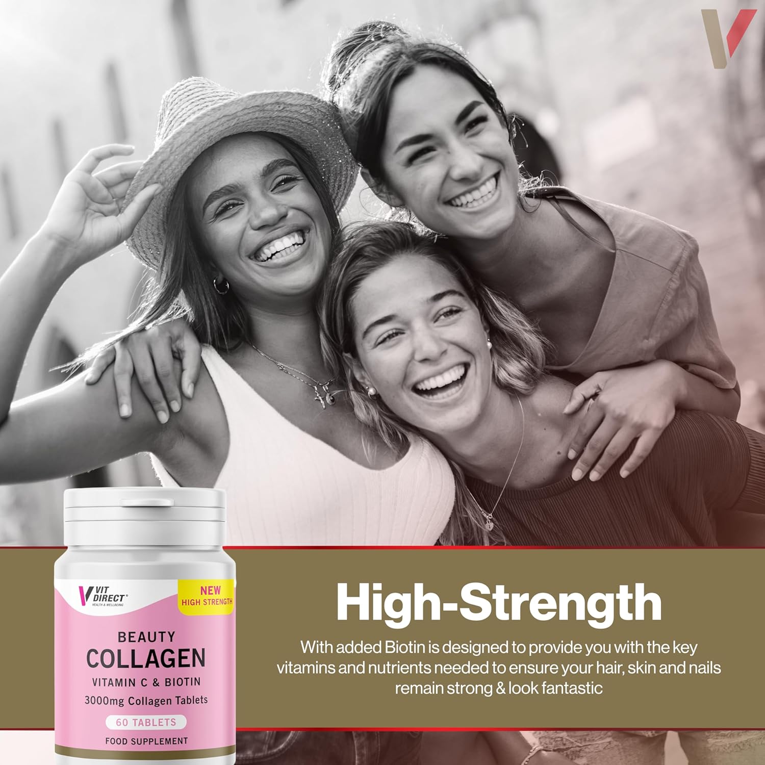 Beauty Collagen Vitamin C & Biotin - 3000 mg Collagen Tablets 60 pcs - Made in UK_img_2