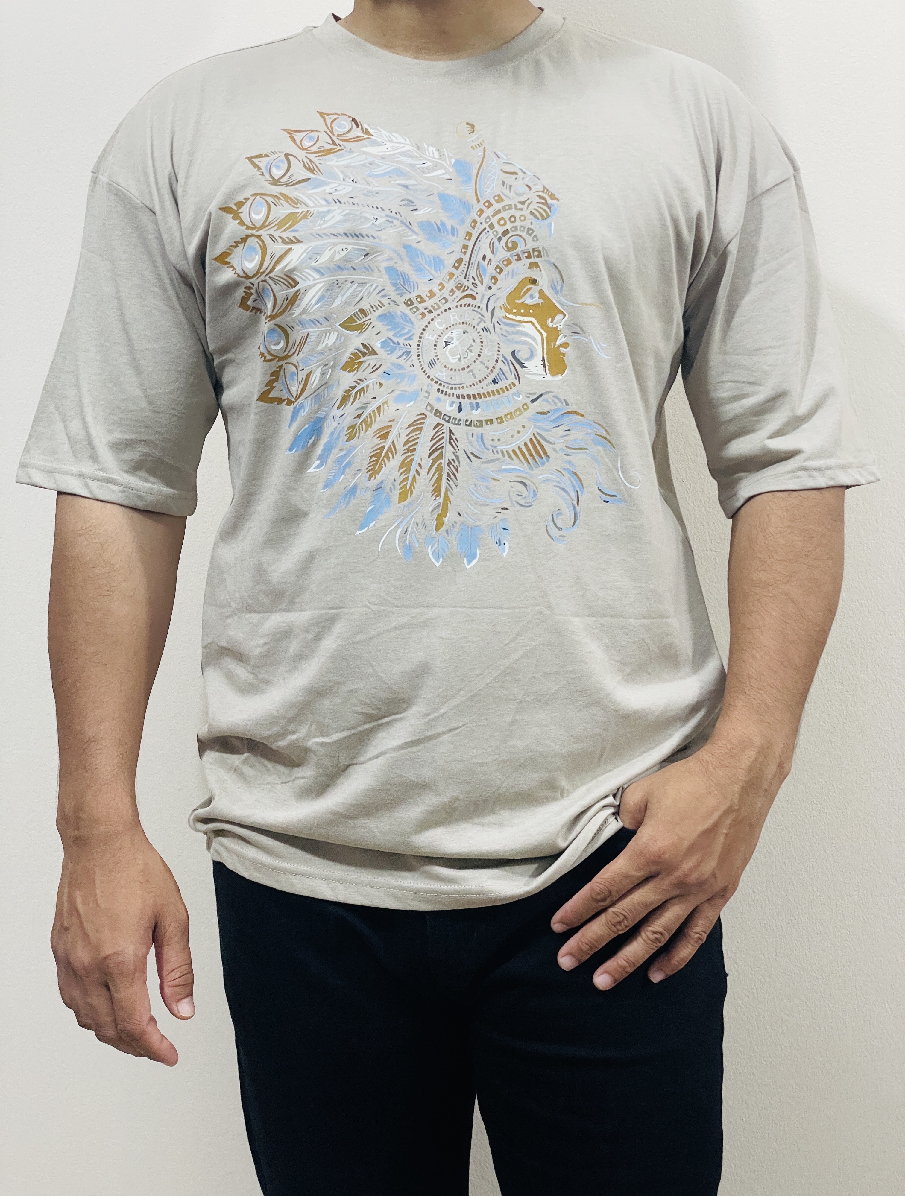 Gonji Light Graphic Drop Shoulder T-Shirt_img_1