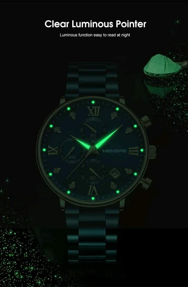 💥MENSPE High-grade Waterproof Six Stitches Luminous Calendar Watch_img_2