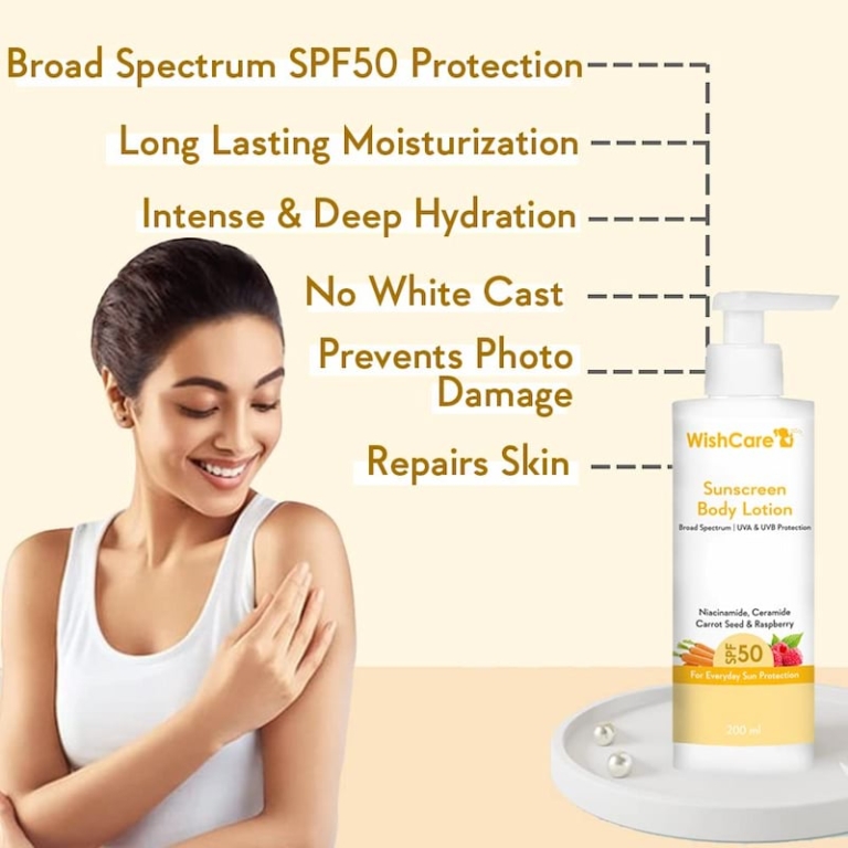 WishCare Sunscreen Body Lotion SPF 50 PA+++ 200 ml_img_2