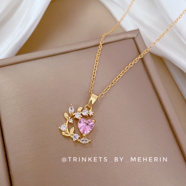 Pink love zircon necklace_img_0