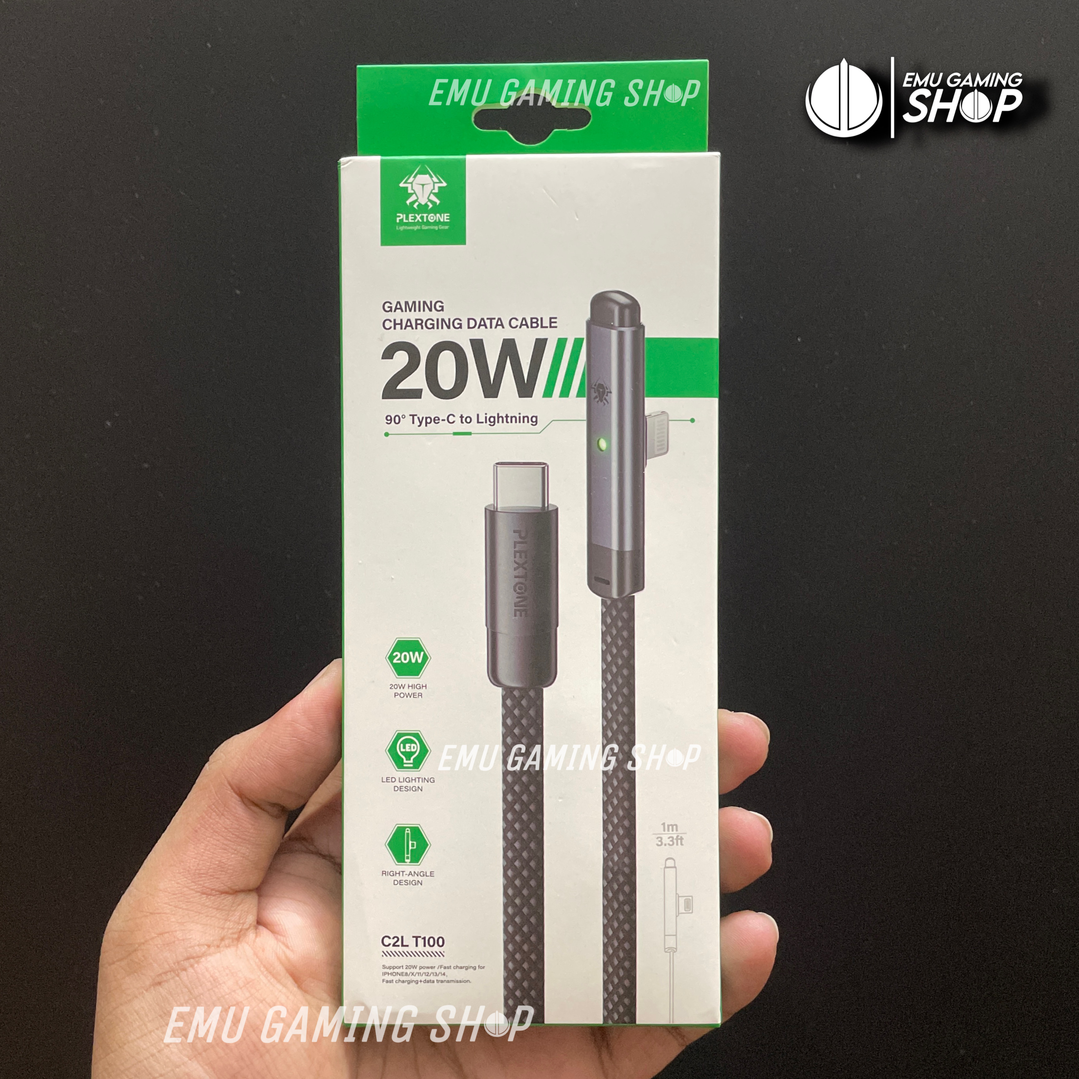 Plextone T100 20w 1m Gaming Type-C To Lightning Cable_img_1