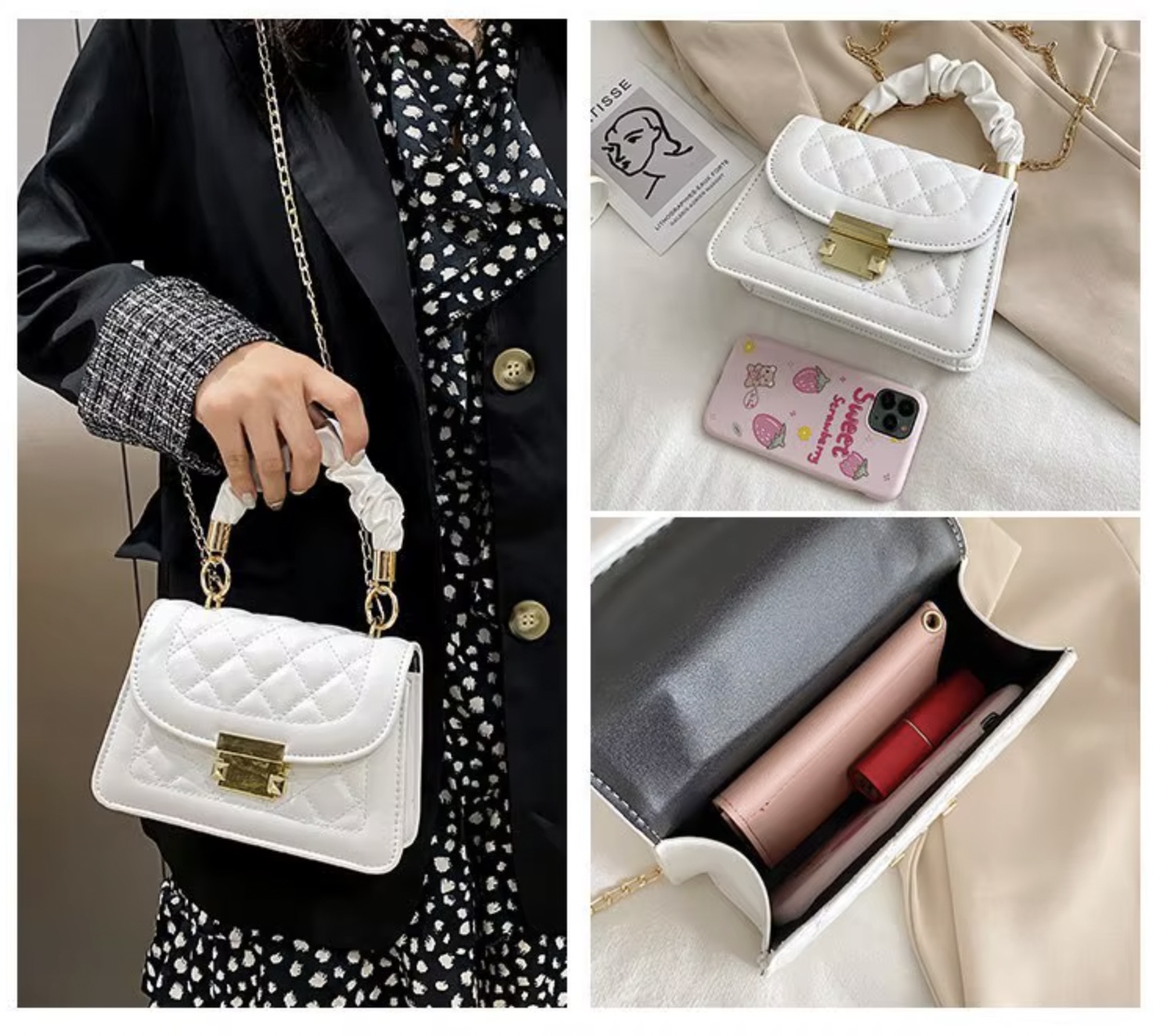 Elegant Quilted Mini Shoulder Bag image 4