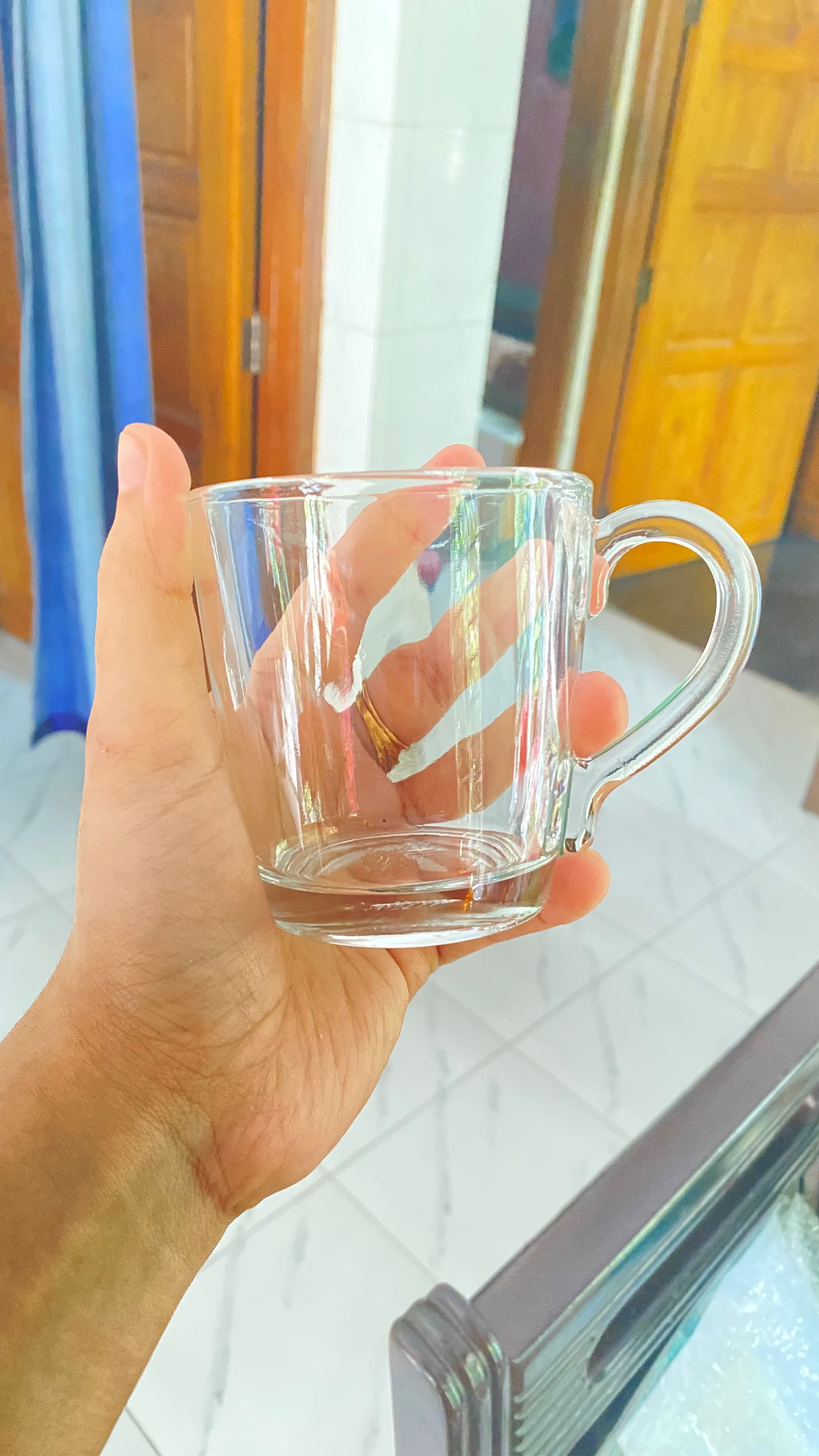 মগ ডিজাইন কাচের চায়ের কাপ সেট -৬ পিছ 200ML #116 - Image 2