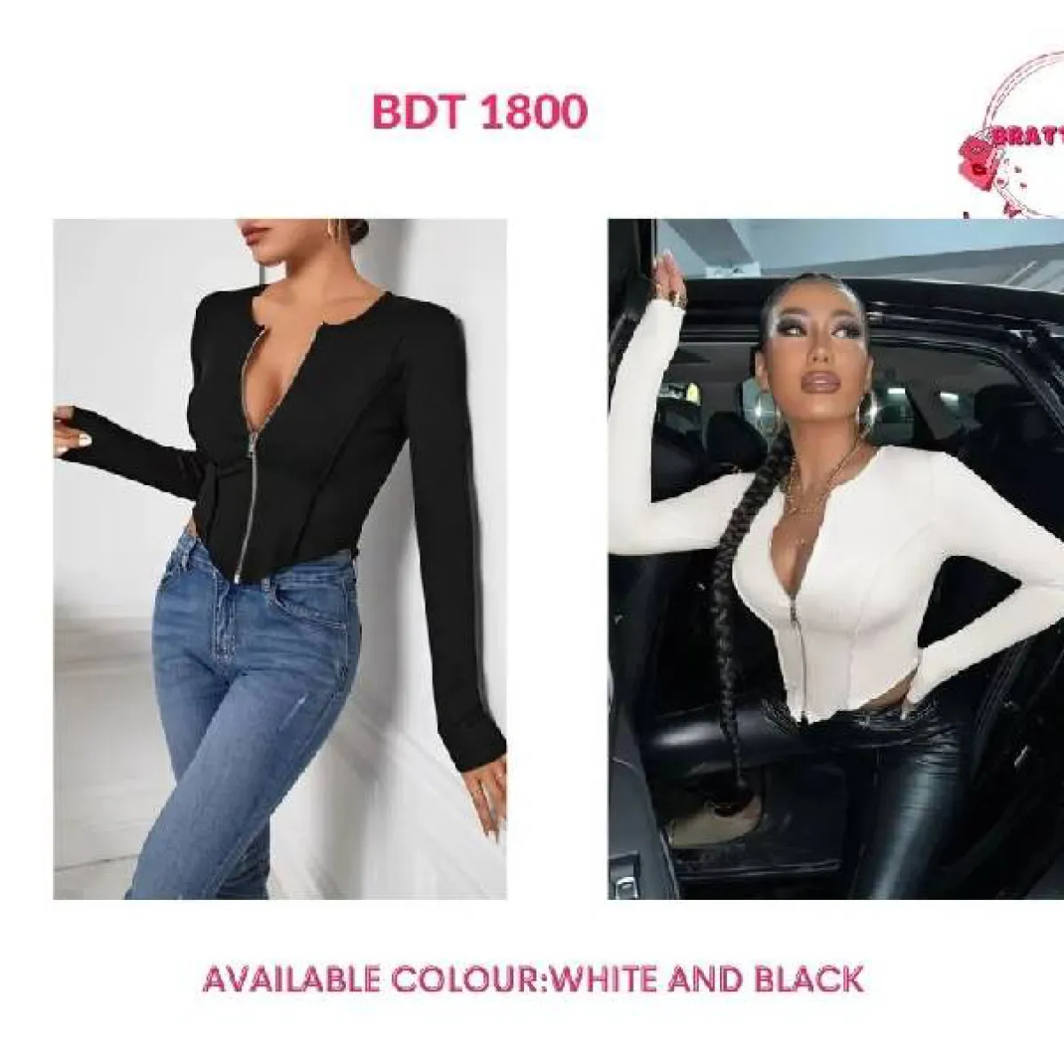 White & Black Top