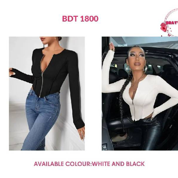 White & Black Top