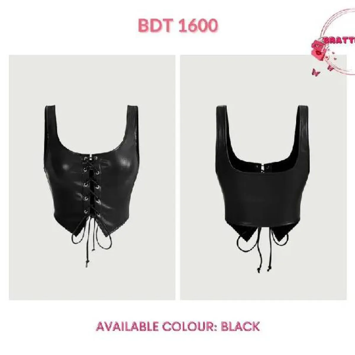 Black Leather Corset