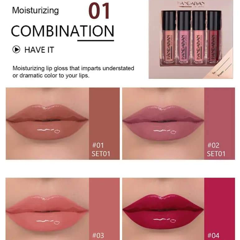 Handaiyan 4pcs lipgloss Set. Set A & B_img_3