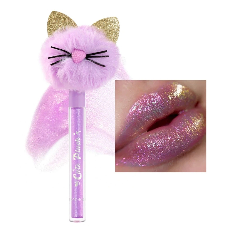 Handaiyan Cute cat design Glitter Lip Gloss_img_4