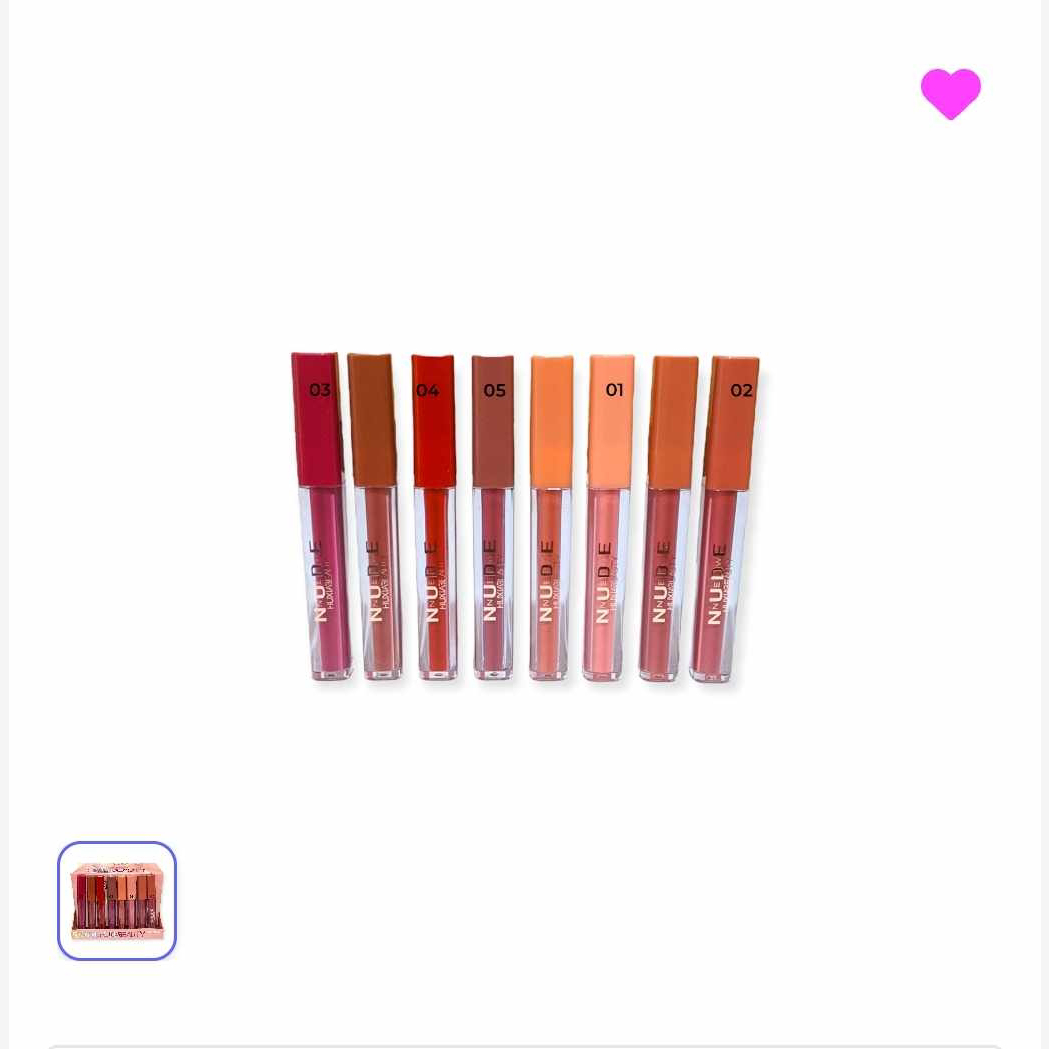 Nude huxiabeauty matte lip gloss 48pcs box_img_2