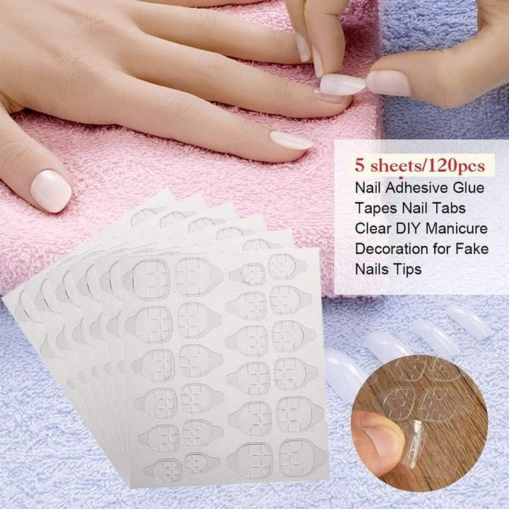 Transparent Nail Sticker Glue (5 sheets)