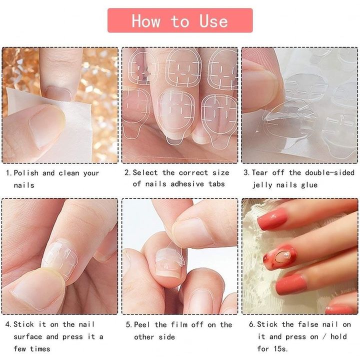 Transparent Nail Sticker Glue (5 sheets)_img_3